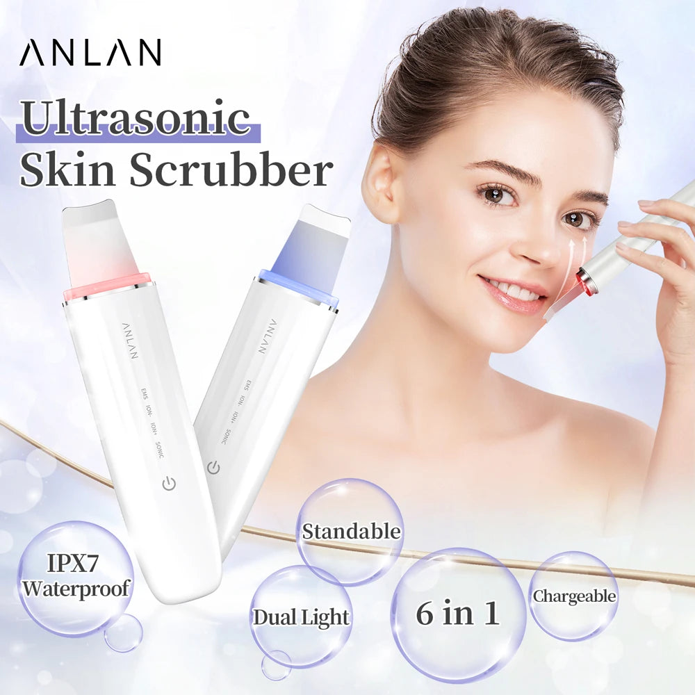 Ultrasonic Skin Scrubber – EMS Lifting & Deep Pore Cleansing