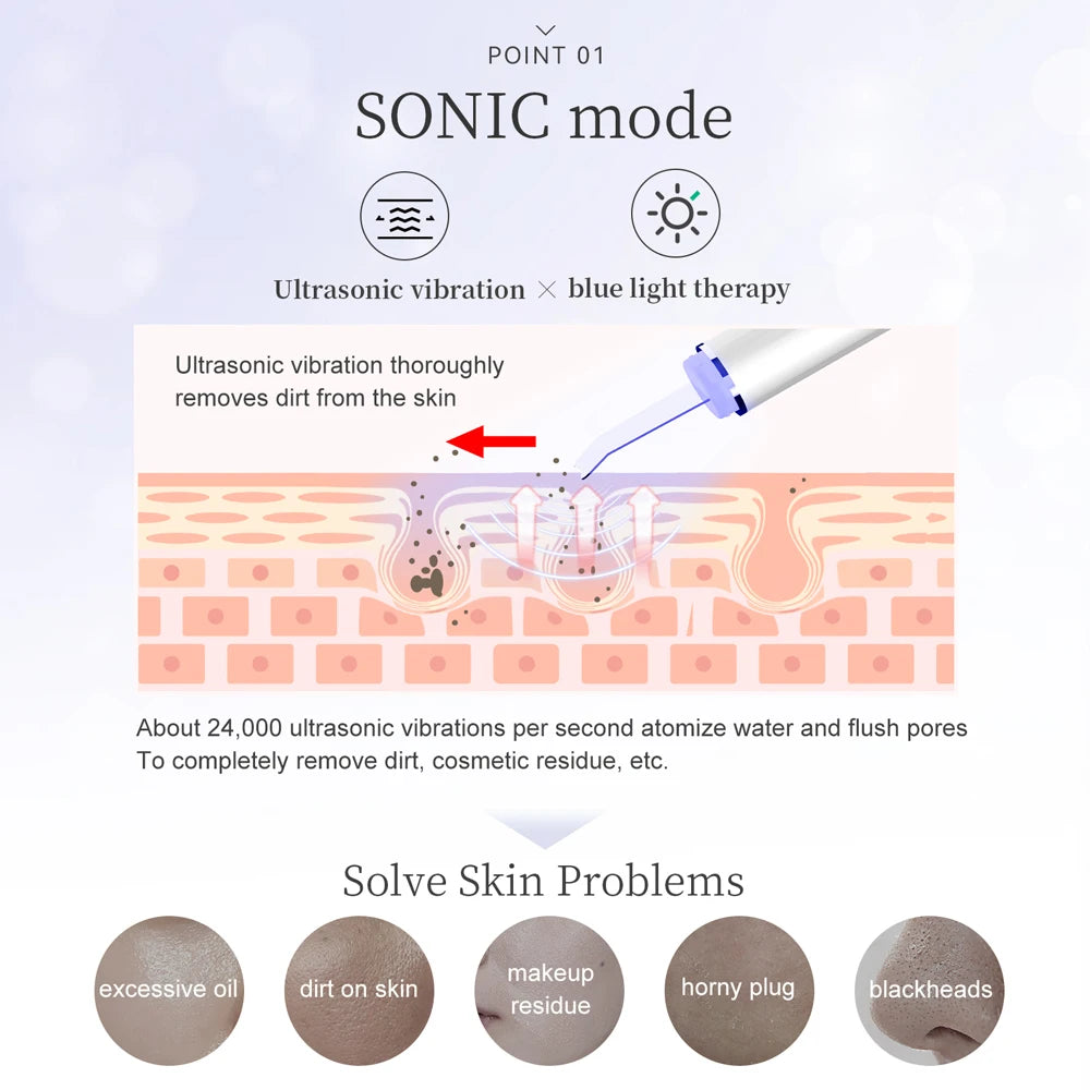 Ultrasonic Skin Scrubber – EMS Lifting & Deep Pore Cleansing