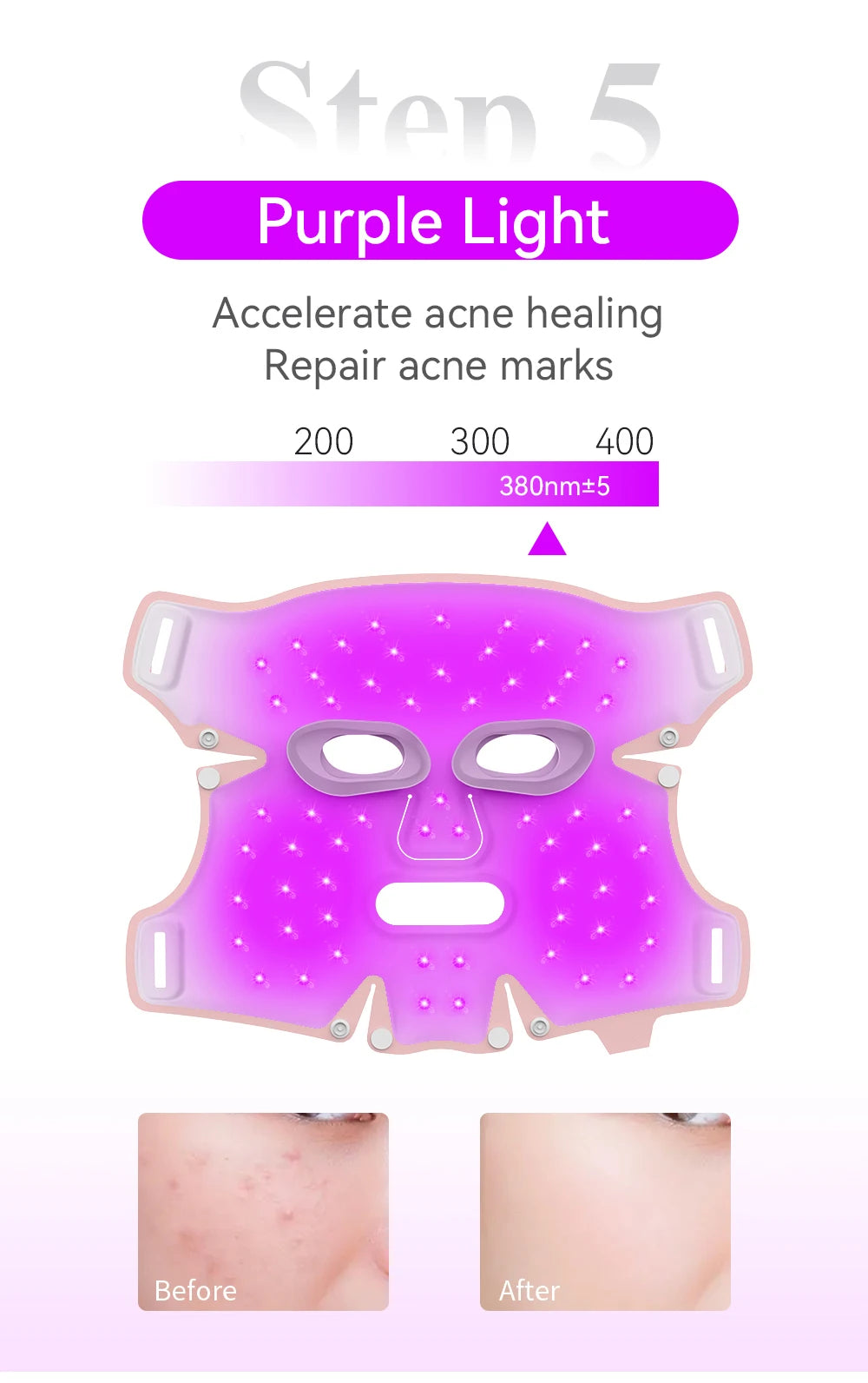 5-Color LED Facial Mask – Anti-Aging, Skin Brightening & Rejuvenation