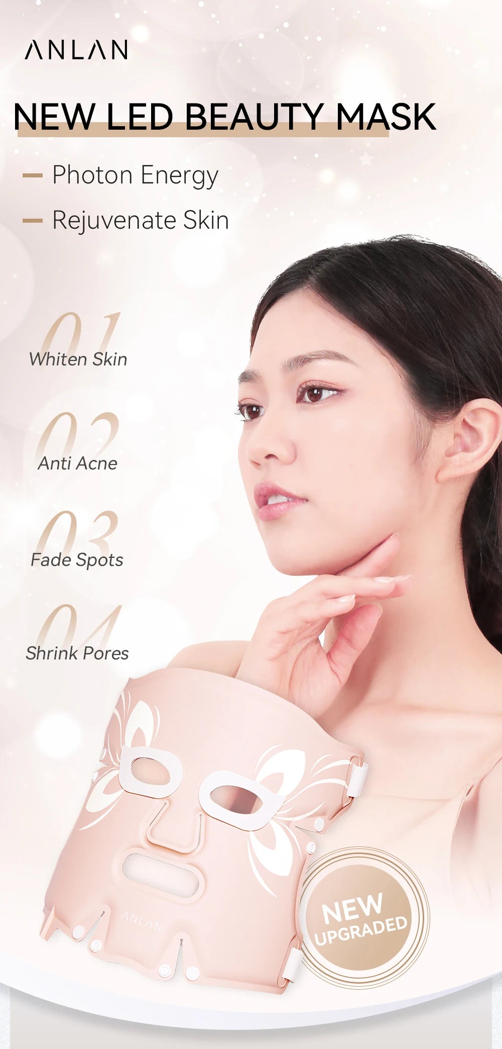 5-Color LED Facial Mask – Anti-Aging, Skin Brightening & Rejuvenation