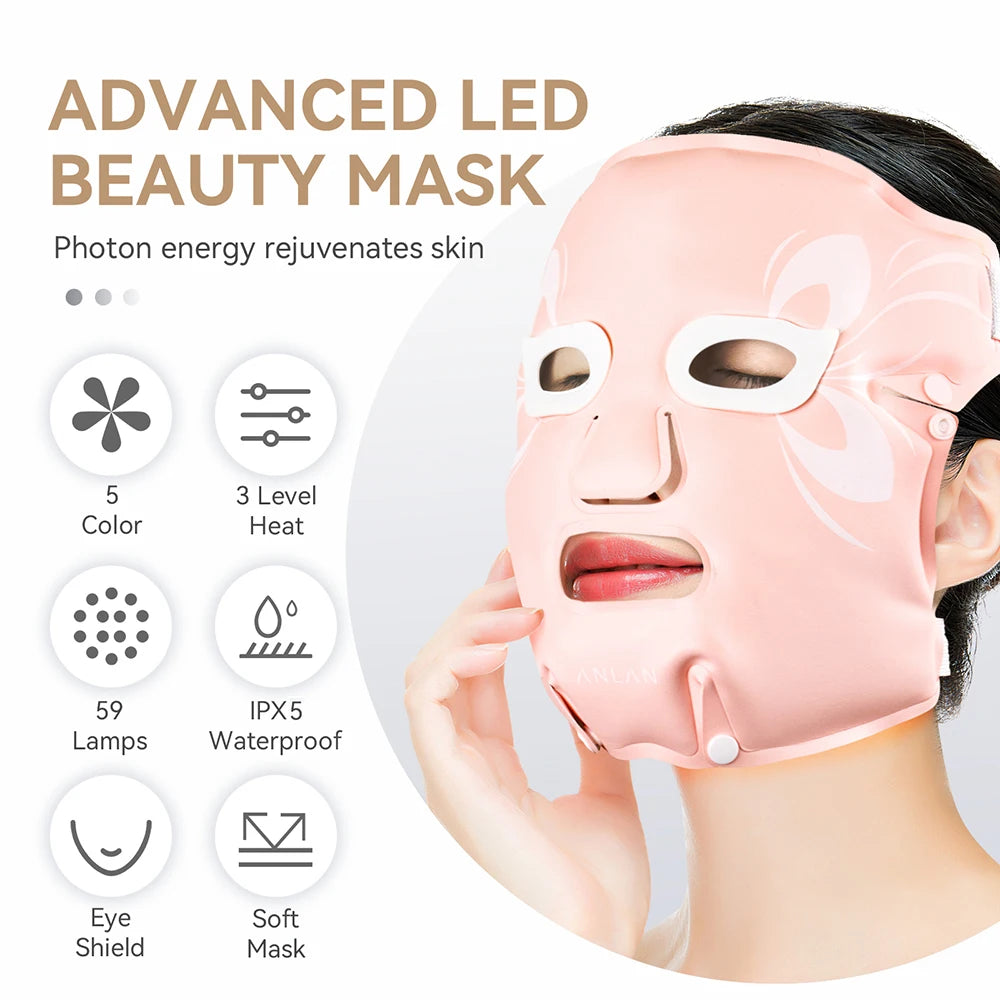 5-Color LED Facial Mask – Anti-Aging, Skin Brightening & Rejuvenation