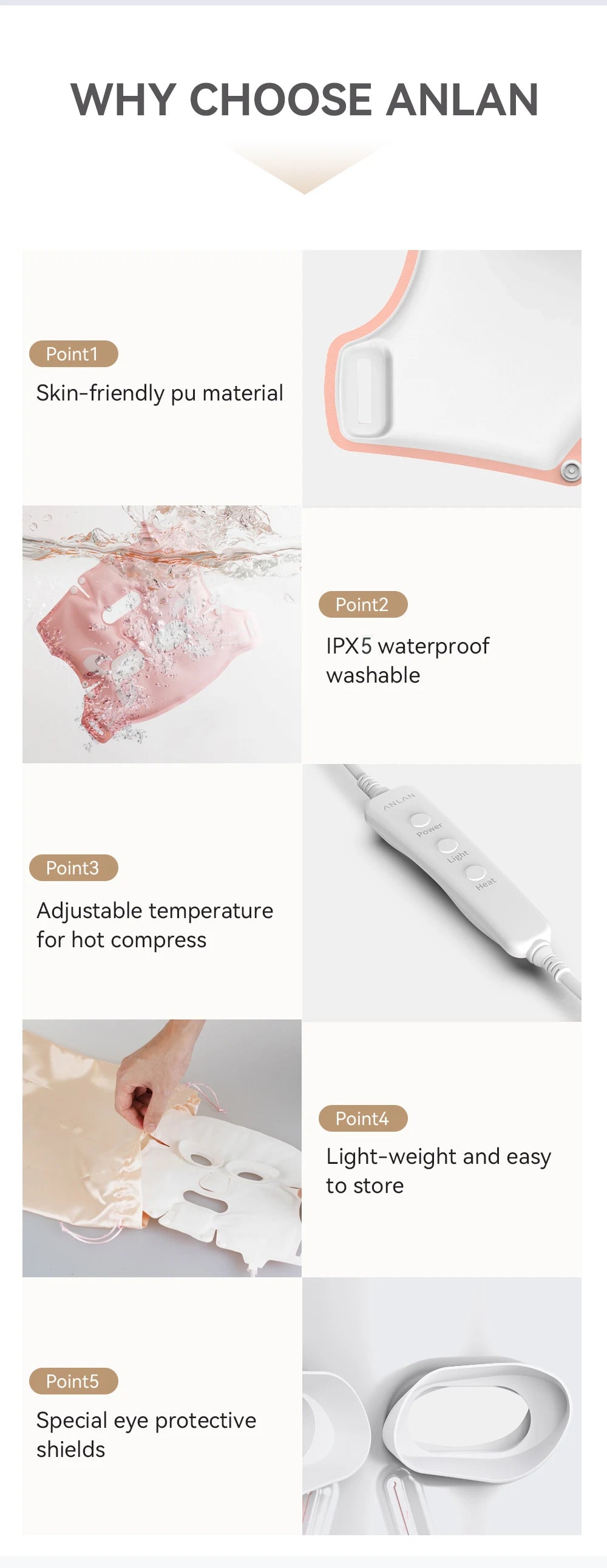 5-Color LED Facial Mask – Anti-Aging, Skin Brightening & Rejuvenation