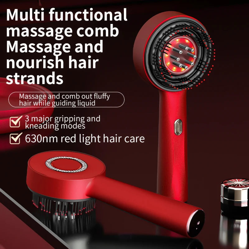 Electric Vibration Scalp Massager – Red Light Therapy & Hair Growth Comb