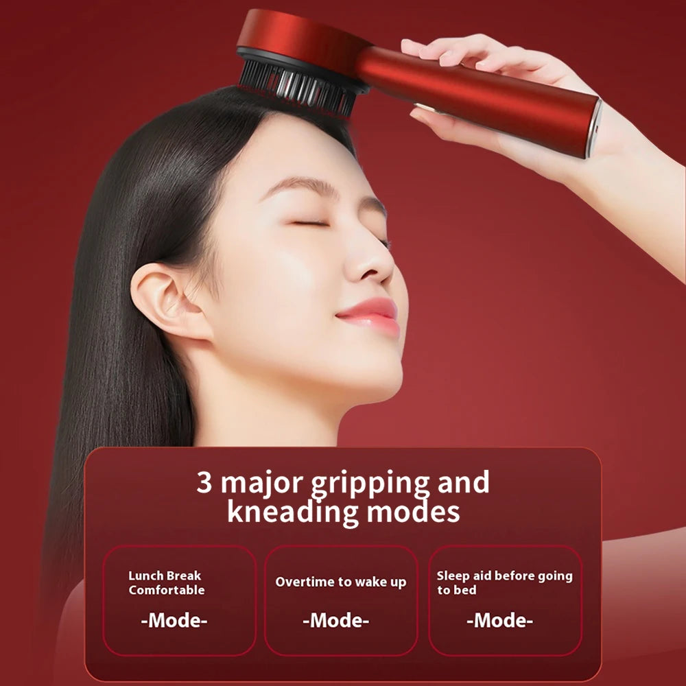 Electric Vibration Scalp Massager – Red Light Therapy & Hair Growth Comb