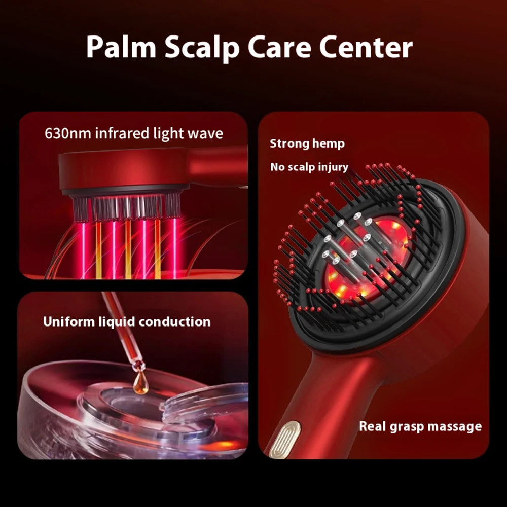 Electric Vibration Scalp Massager – Red Light Therapy & Hair Growth Comb