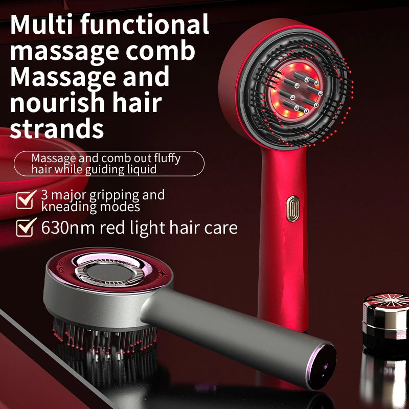 Electric Vibration Scalp Massager – Red Light Therapy & Hair Growth Comb