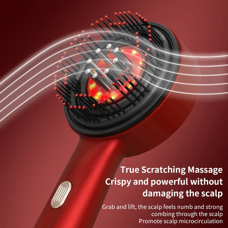 Electric Vibration Scalp Massager – Red Light Therapy & Hair Growth Comb