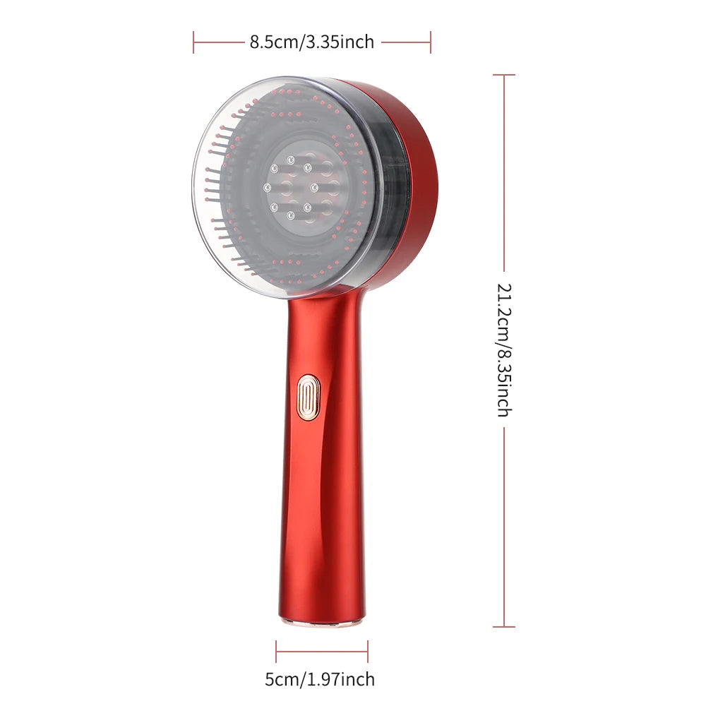 Electric Vibration Scalp Massager – Red Light Therapy & Hair Growth Comb