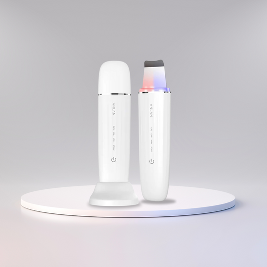 Ultrasonic skin scrubber by T.T.T Eira Beauty, designed for deep pore cleansing, EMS lifting, and gentle skin exfoliation